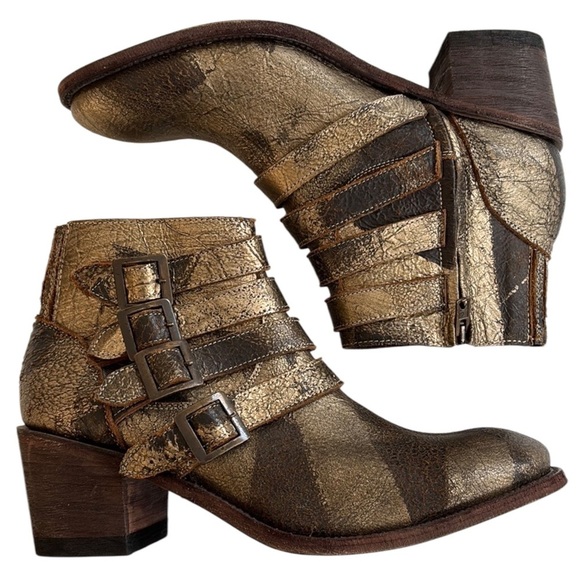 Like New Five Worlds by Cordani Leather Ankle Boots Size 9.5 Retail $268.00 - Picture 1 of 9